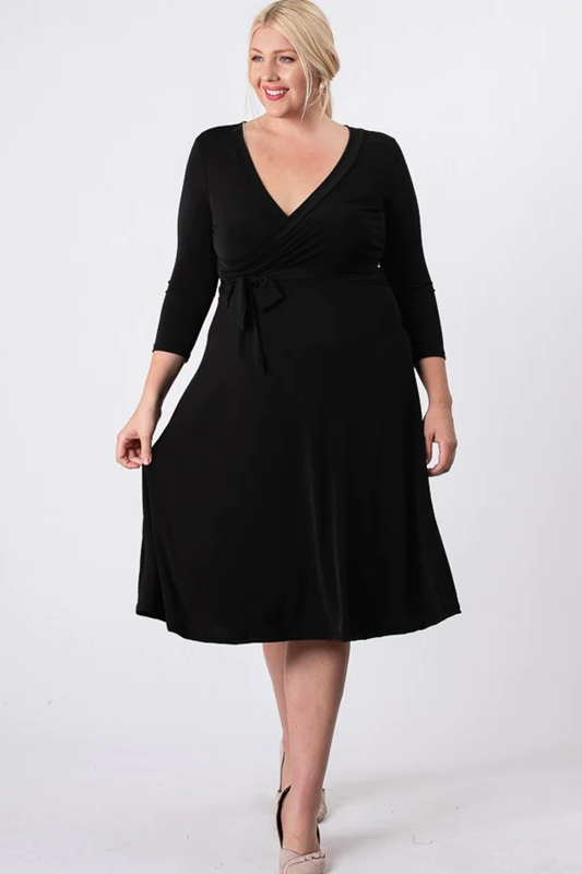 MIDI WRAP DRESS