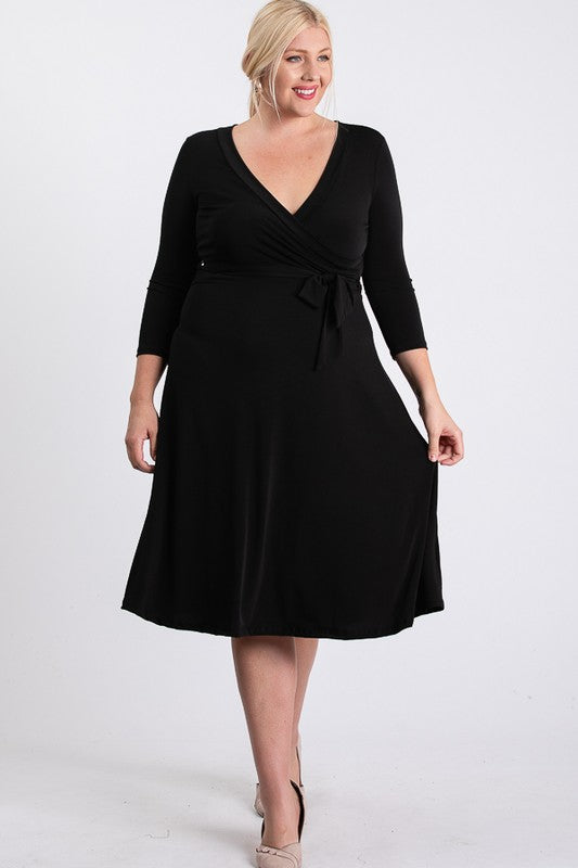 MIDI WRAP DRESS