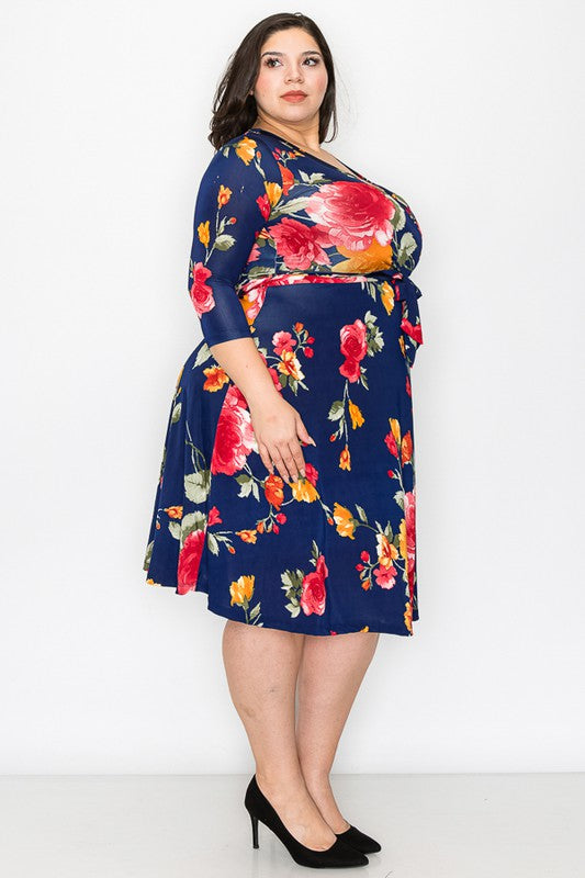 WRAP MIDI PLUS DRESS