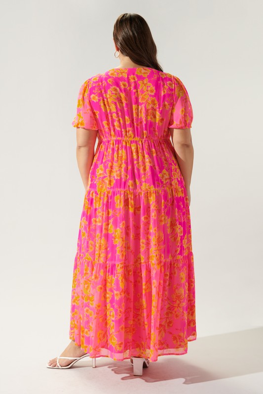 Plus: Hot Rod Floral Monaco Tiered Maxi Dress